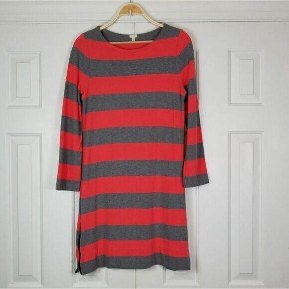 J. Crew Preppy Striped Long Sleeve Shift Dress - Picture 1 of 8